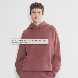 Aritzia Cozy Sweatfleece Mega Raglan Hoodie Purple - Size Small